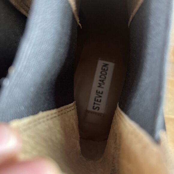 Steve Madden Women's Rhiannon Chelsea Boots Cognac Brown Suede Size 8.5 - Picture 6 of 10
